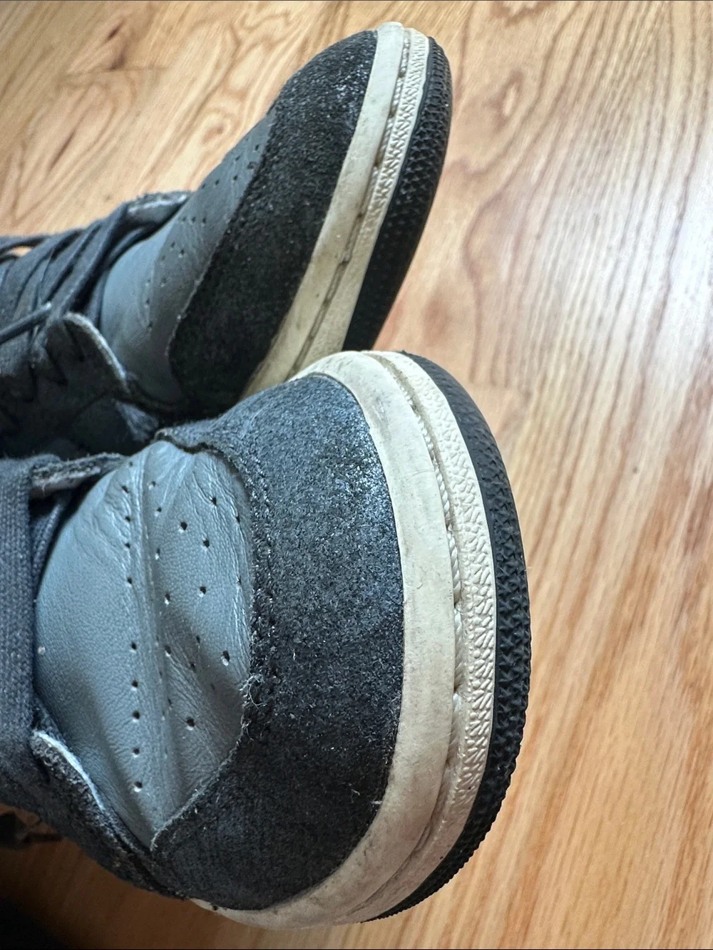 Jordan Mid-Top Sneakers in Black and Dark Gray
